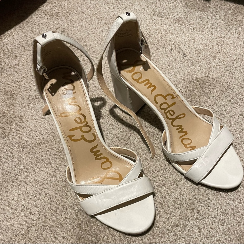 Sam Edelman block Sandal in white